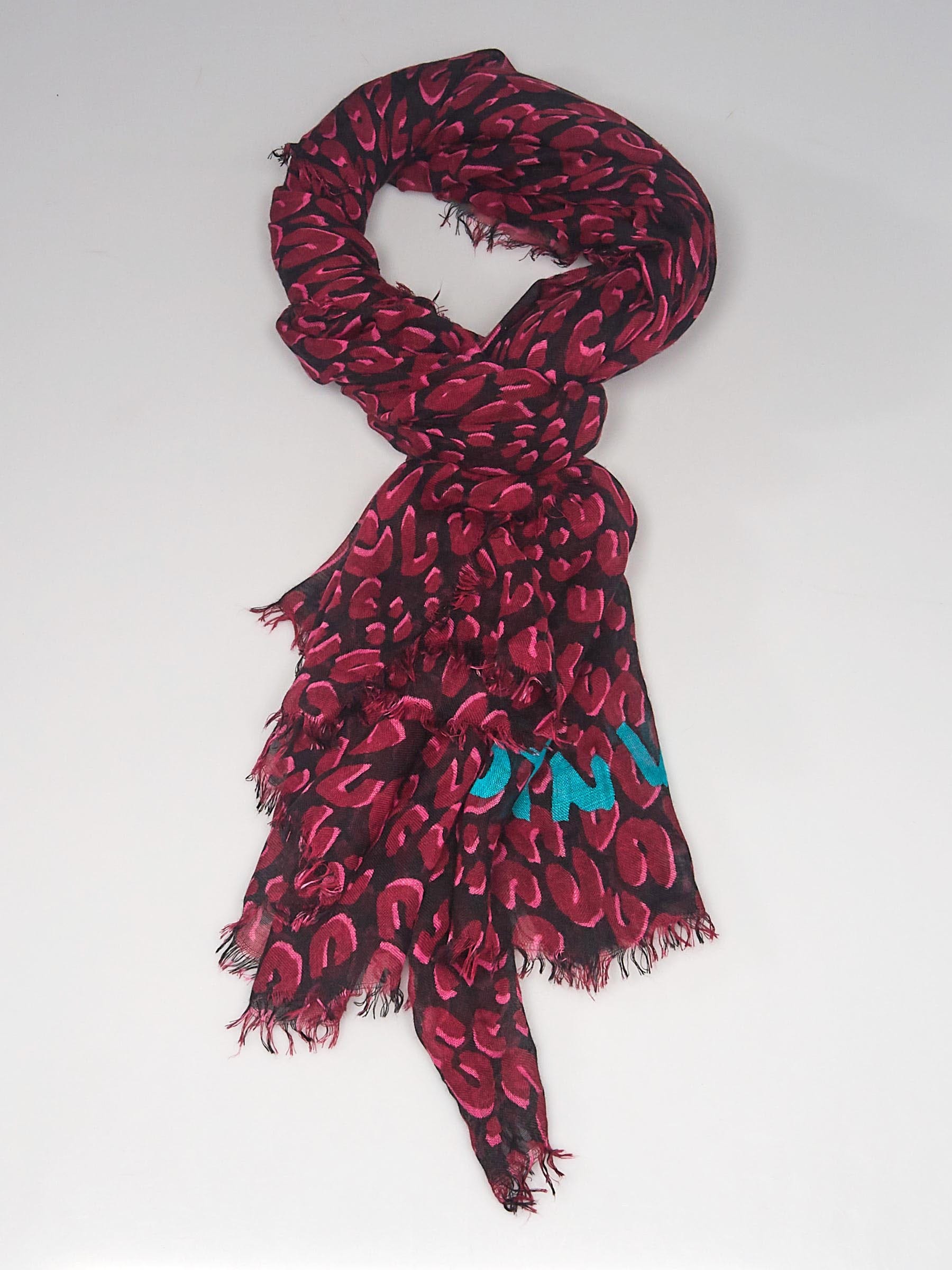 Louis Vuitton Black and Blue Cashmere/Silk Stephen Sprouse Leopard Stole  Scarf - Yoogi's Closet