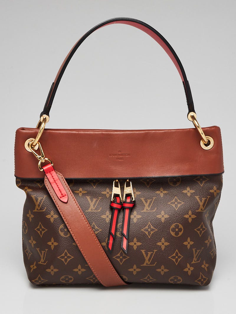 Gorgeous Authentic Louis Vuitton Tuileries Besace Carmel Red Hobo Tote Bag
