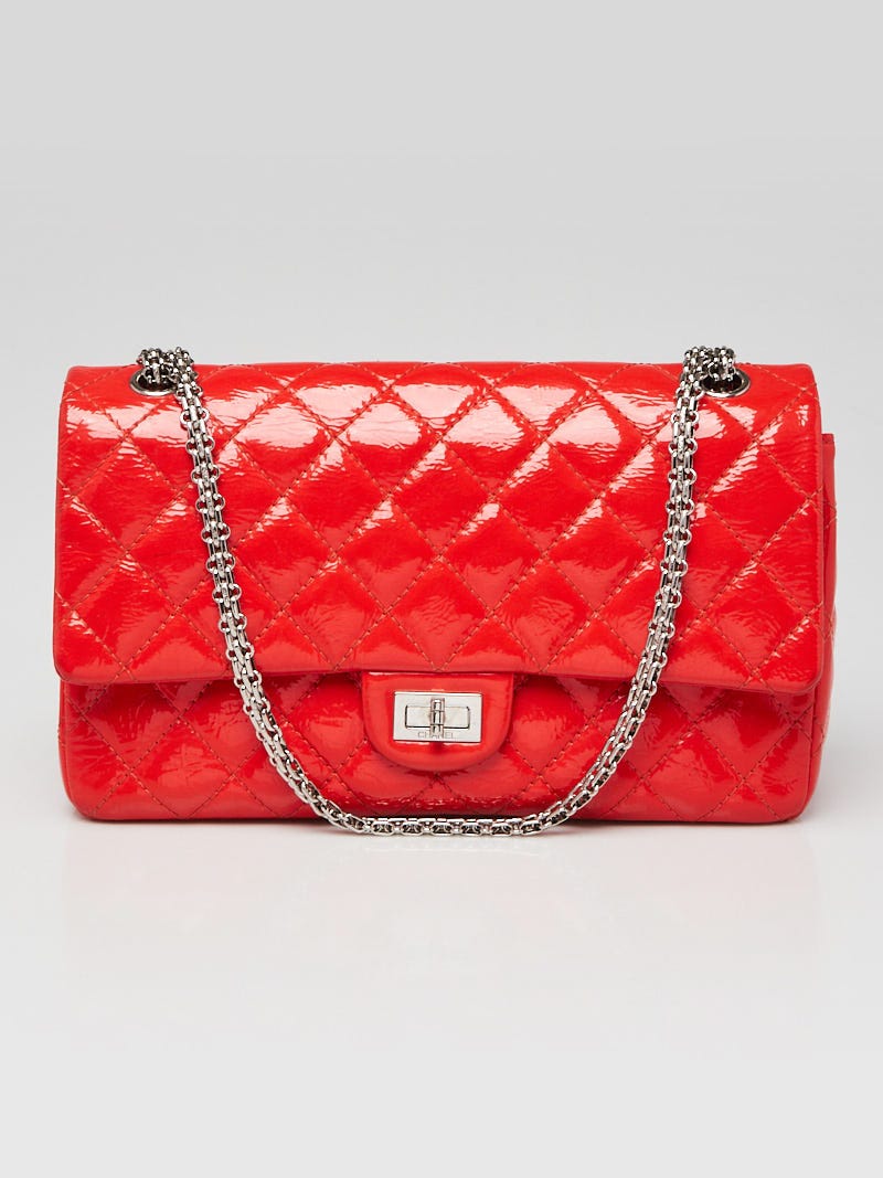 Chanel Red 2.55 Reissue Quilted Patent Leather 226 Flap Bag