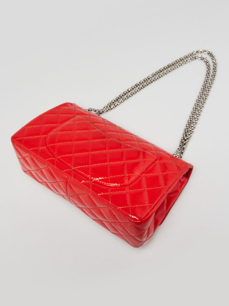 Chanel Red 2.55 Reissue Quilted Patent Leather 226 Flap Bag