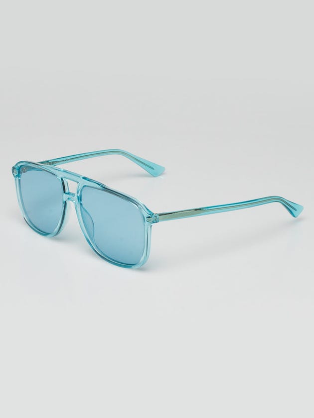 Gucci Light Blue Plastic Aviator Sunglasses - GG0262S | Yoogi's Closet