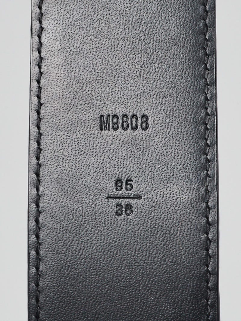 LOUIS VUITTON Damier Graphite 40mm LV Initiales Belt 95 38 1280190