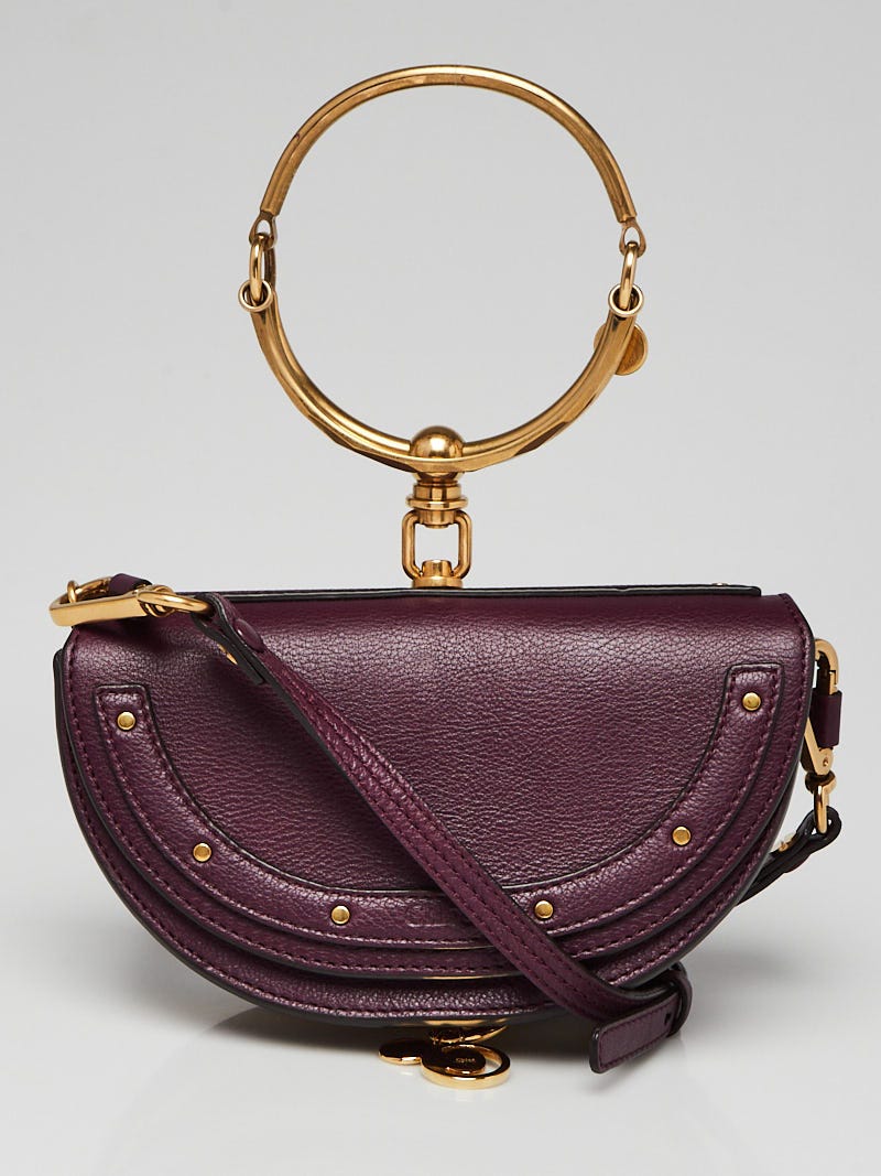 Chloe Leather Small Nile Bracelet Minaudiere Crossbody Bag at