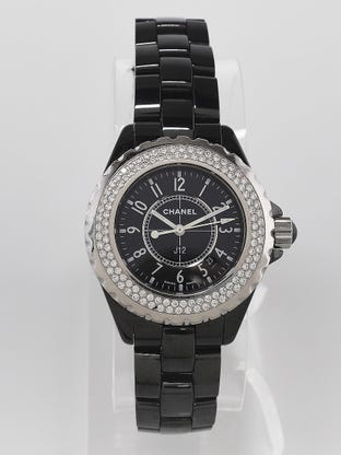 Chanel J12 Diamond Black Ceramic Watch H0949, CHANEL
