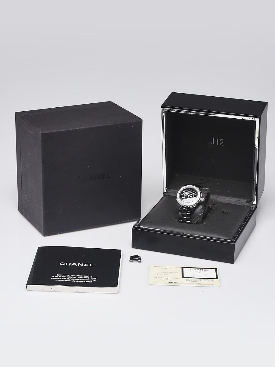 Chanel Black J12 Ceramic and Diamonds 33mm Quartz Watch-H0949 - Yoogi's  Closet