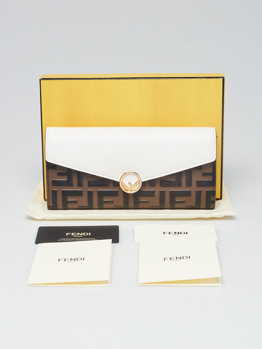Leather wallet Fendi White in Leather - 25283292