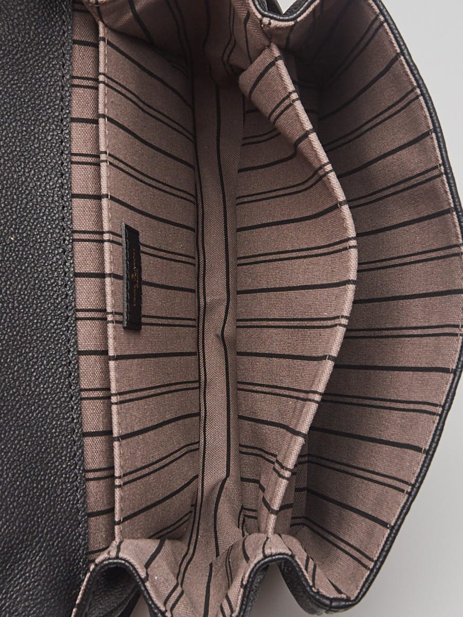 Louis Vuitton Pochette Metis Monogram Empreinte Leather Black 455441