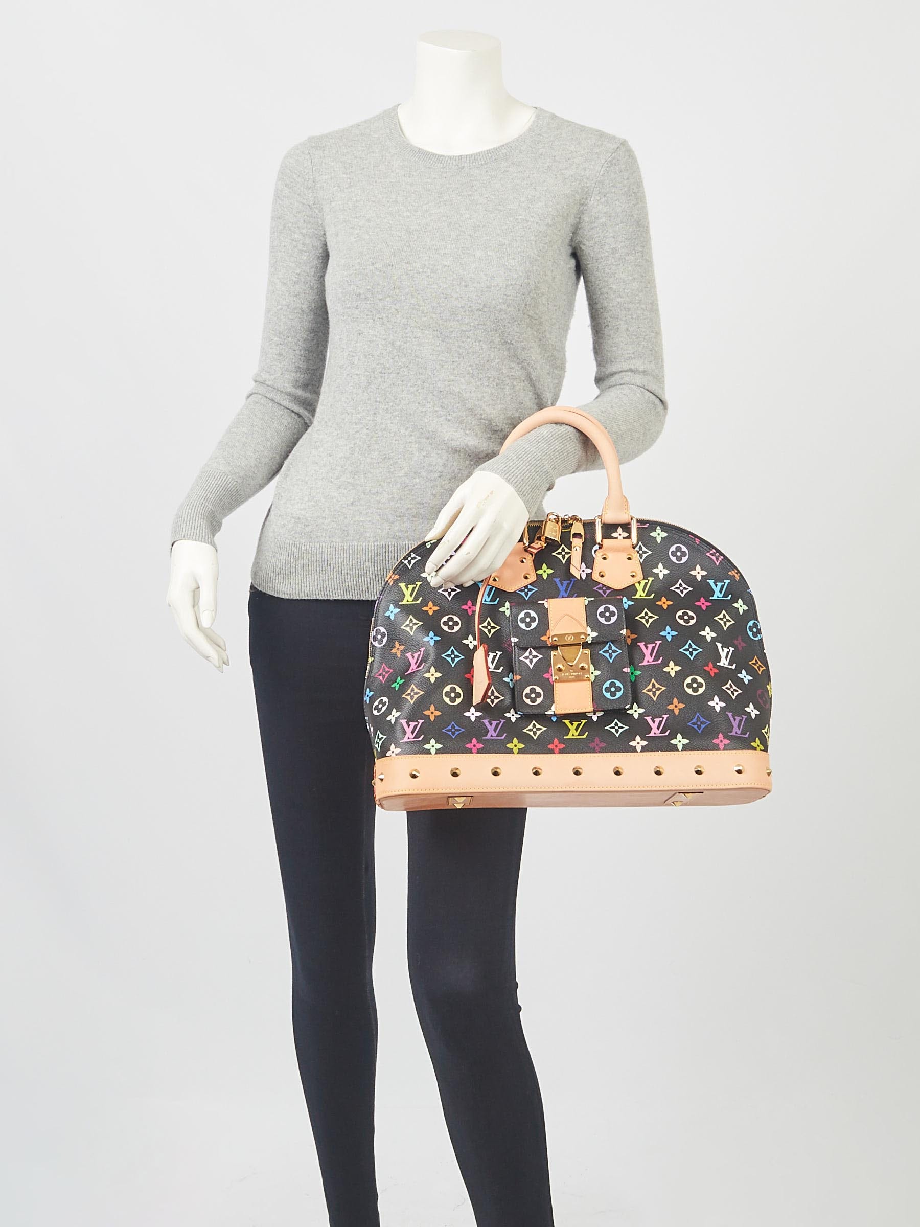 Louis Vuitton Black Monogram Multicolore Alma GM Bag | Yoogi's Closet