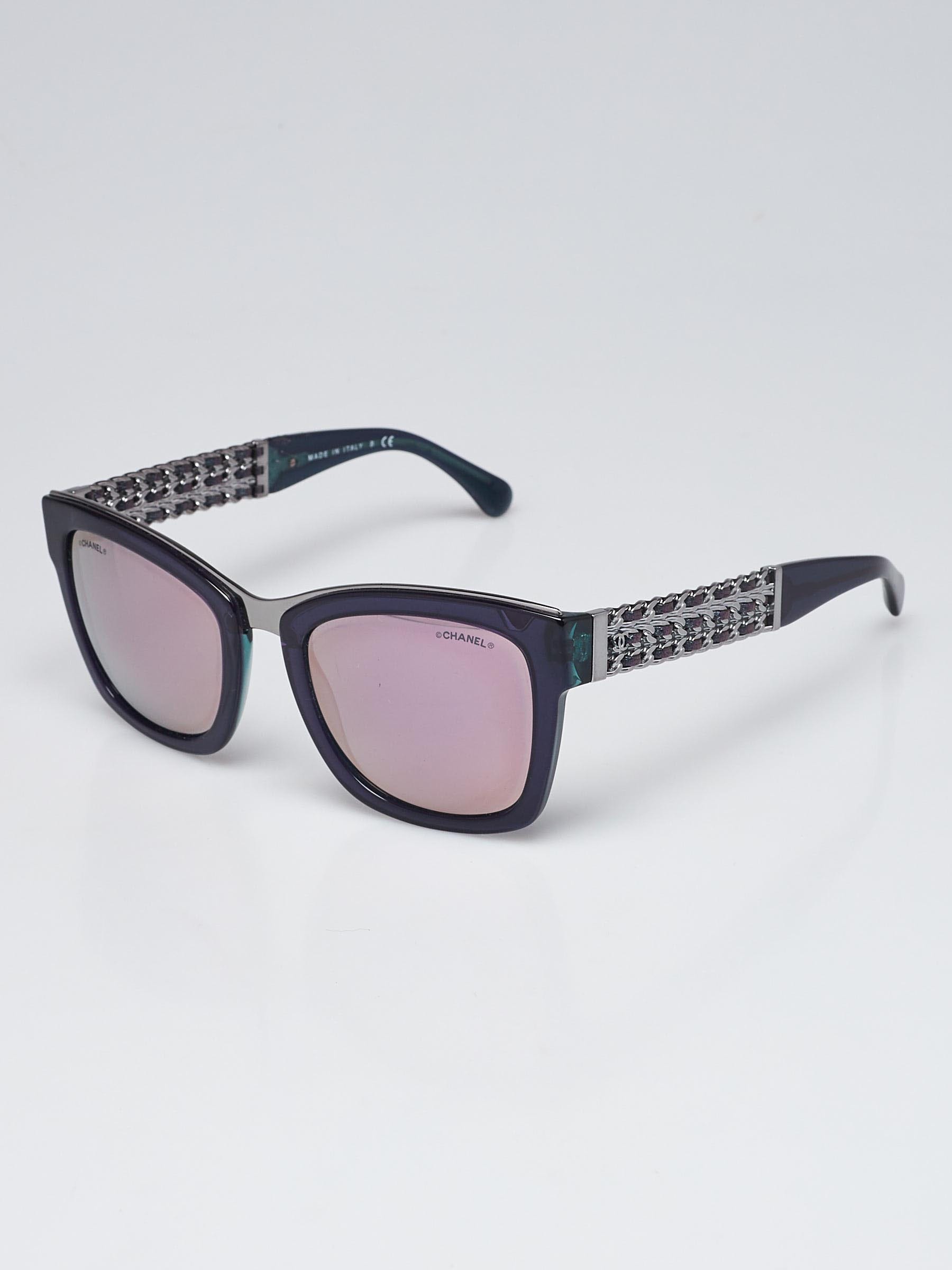Chanel Green Square Winter Chain Sunglasses-5362 | Yoogi's