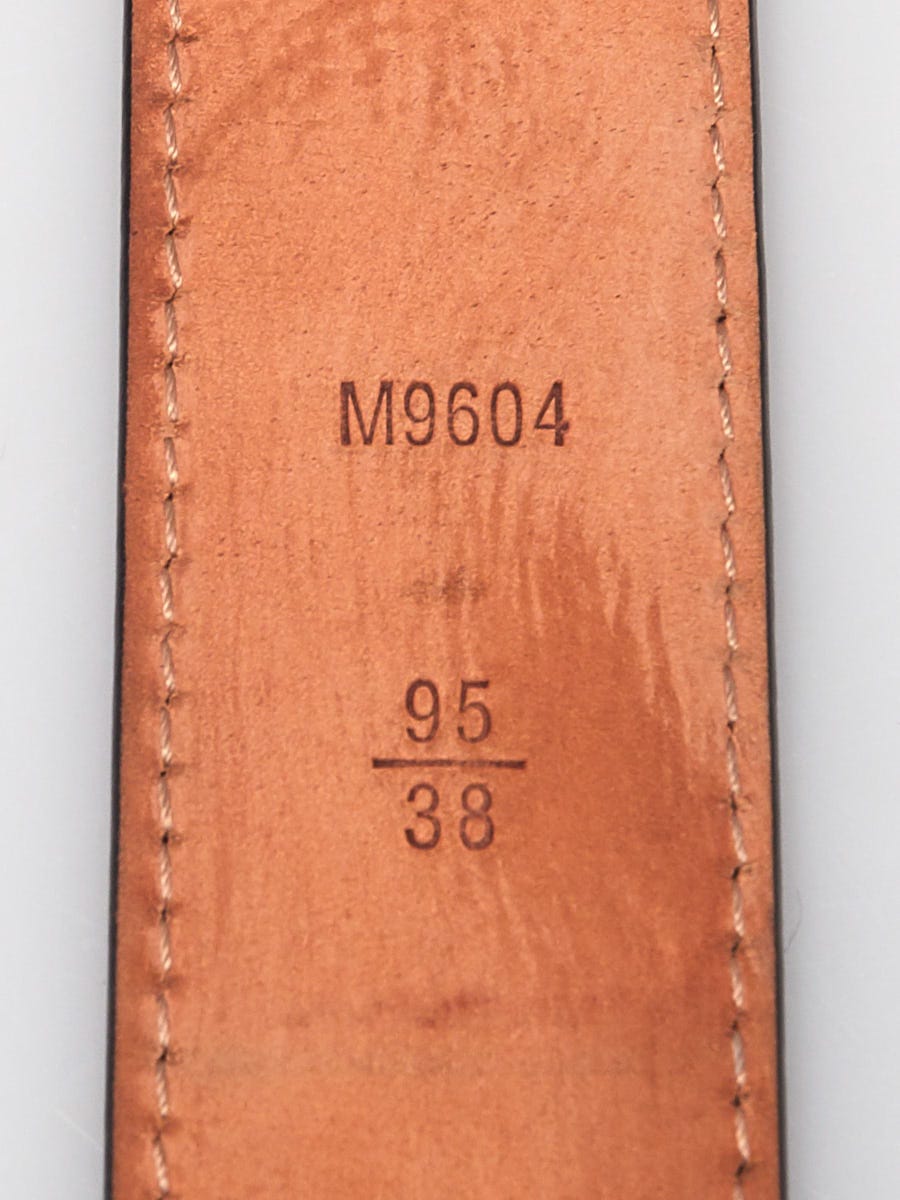 Louis Vuitton Black Epi Leather Initiales Belt Size 95/38
