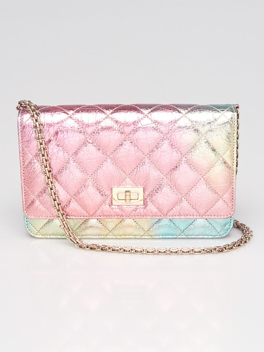 Chanel Multicolor Quilted Goatskin Leather 2.55 Reissue WOC Clutch