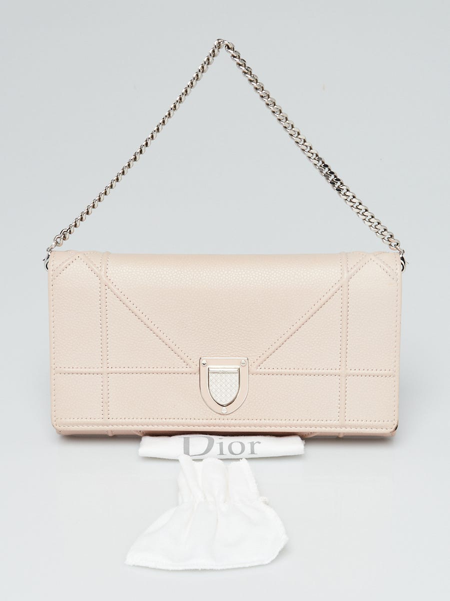 Christian Dior Light Pink Grained Leather Diorama Medium Flap Bag - Yoogi's  Closet