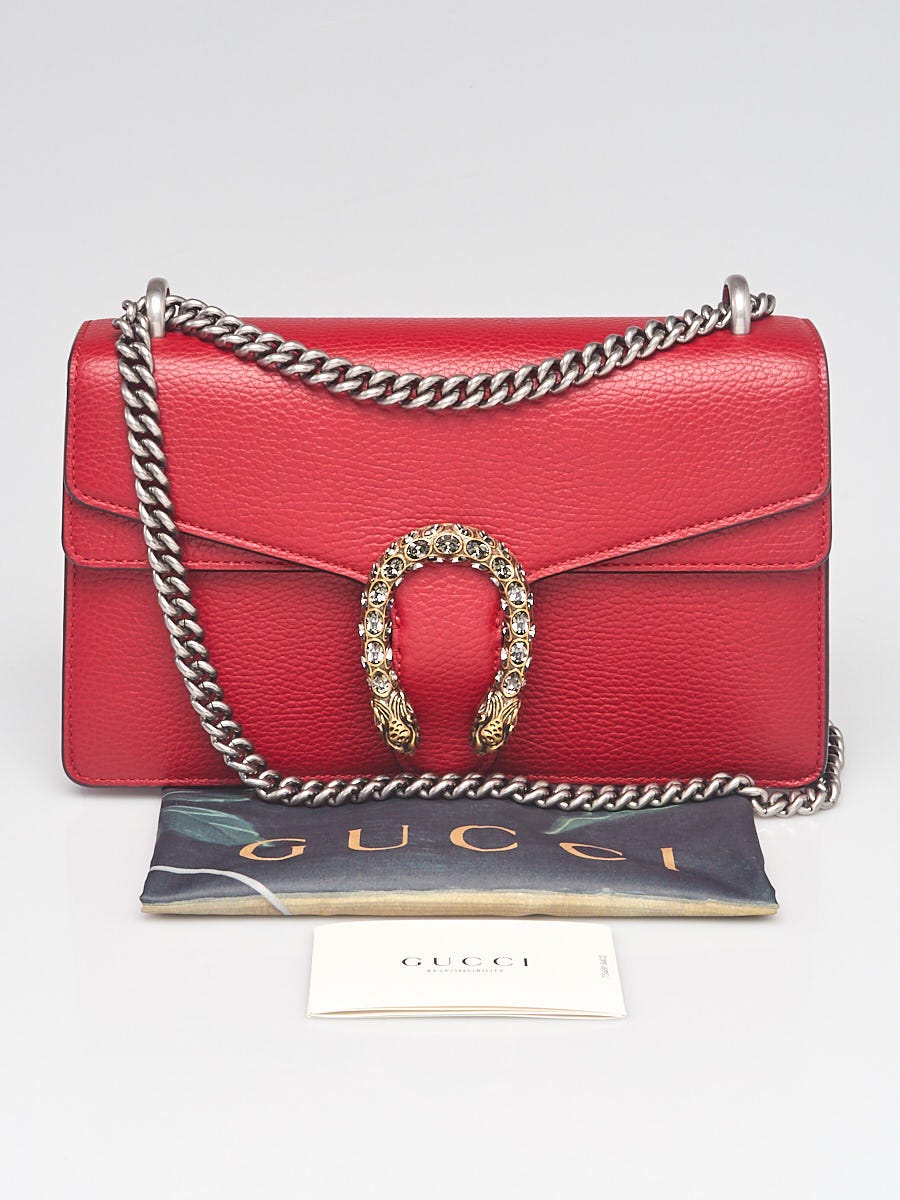 Gucci red cheap dionysus bag