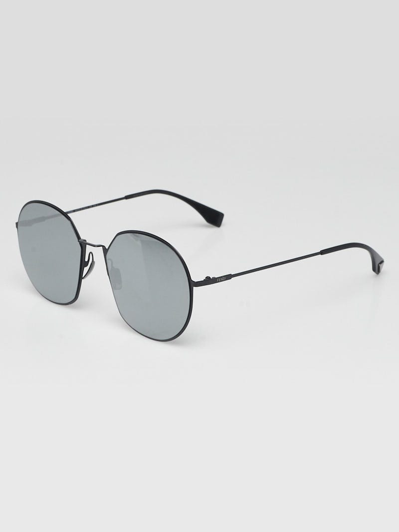 Fendi Blacktone Metal Frame Oversized Round Sunglasses FF0313
