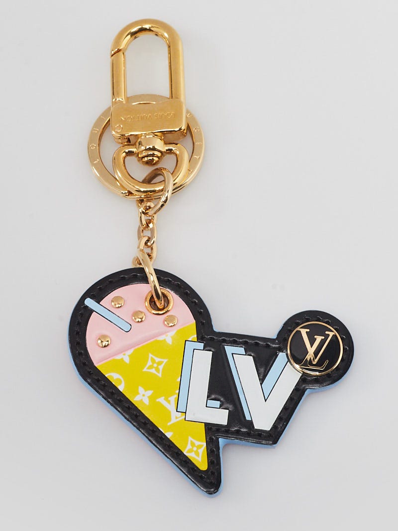 Louis Vuitton Goldtone Metal Multicolor Leather Ice Cream Key 