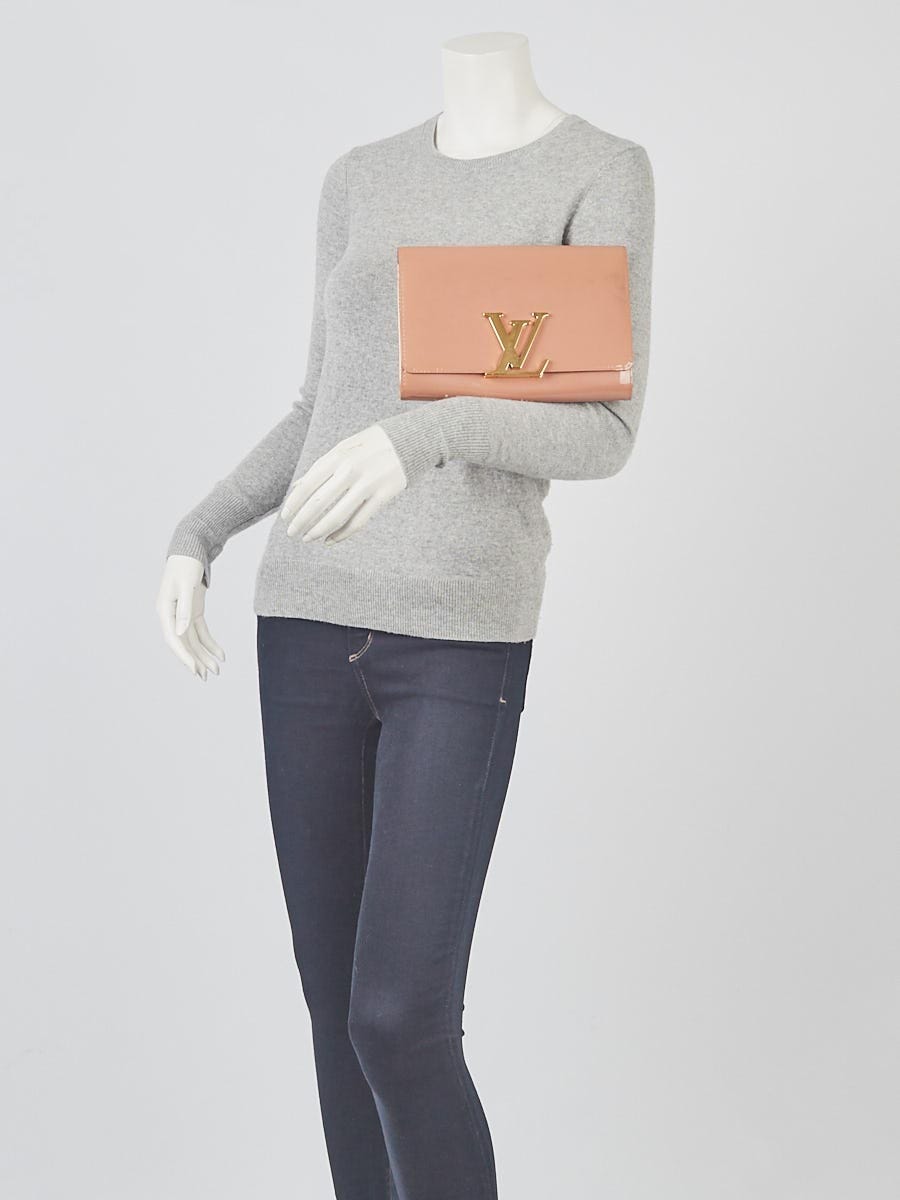 Louis Vuitton Beige Vernis Leather Louise Clutch Bag - Yoogi's Closet
