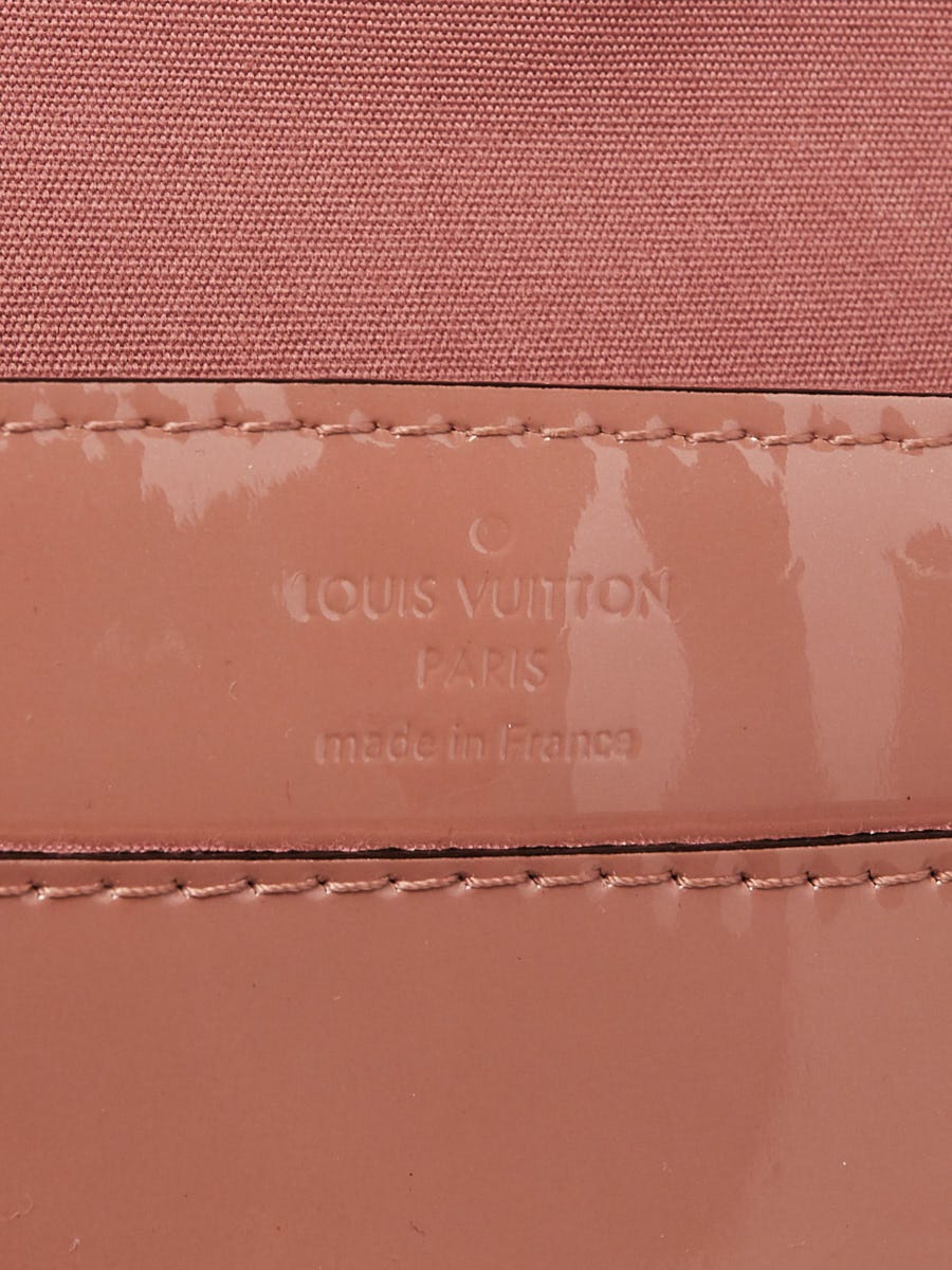 Louis Vuitton Rose Velours Vernis Leather Louise Clutch Bag