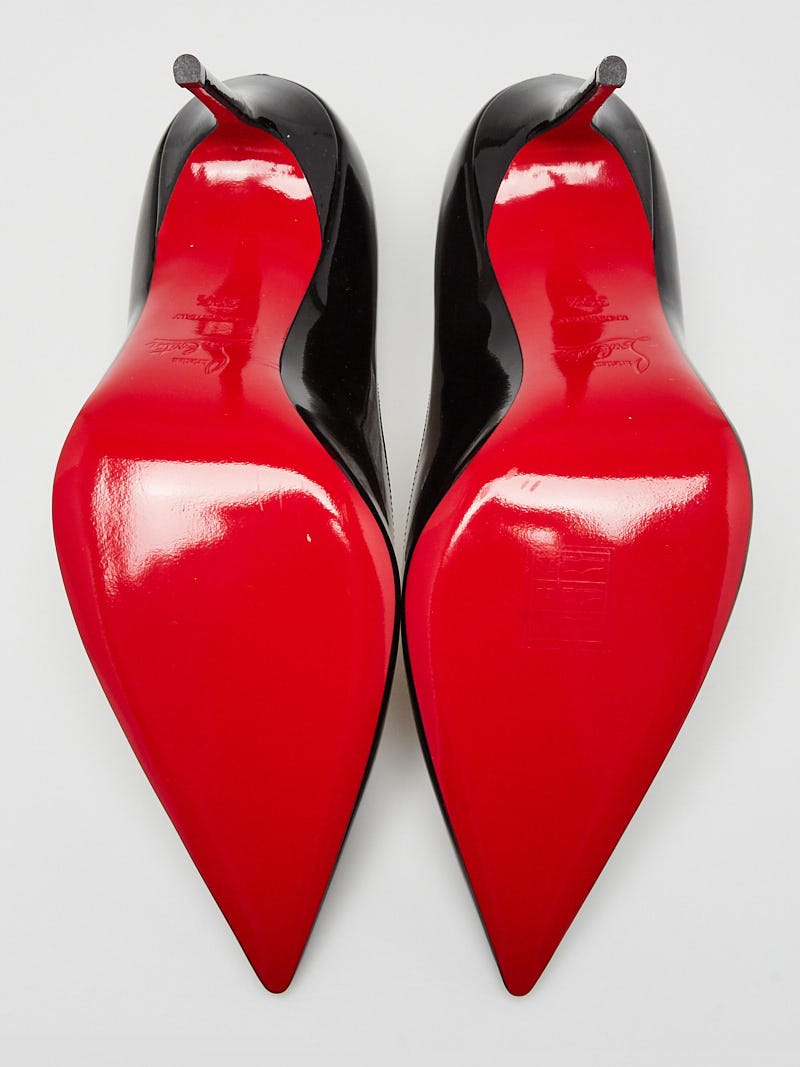 Christian Louboutin Black Patent Leather Decollete 554 100 Pumps