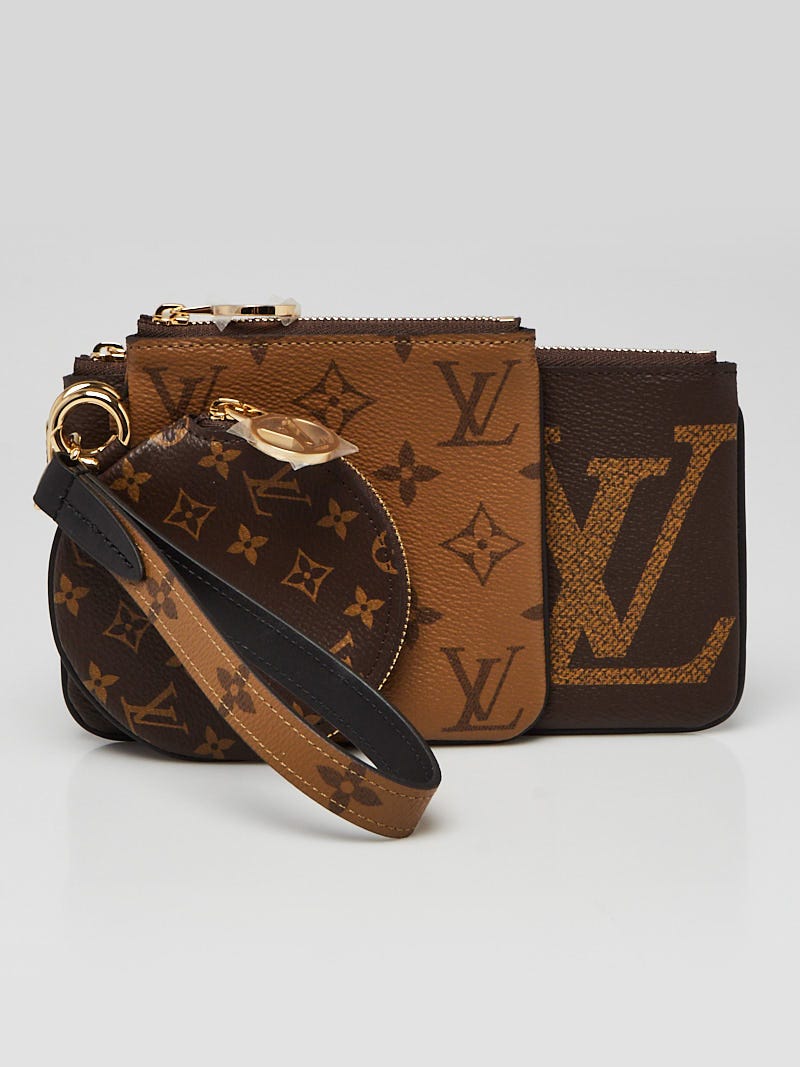 Louis Vuitton Monogram Giant Reverse Canvas Trio Pouch