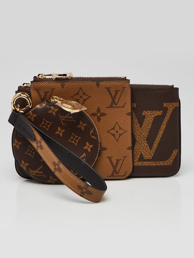 Louis Vuitton Monogram Giant Reverse Canvas Trio Pouch