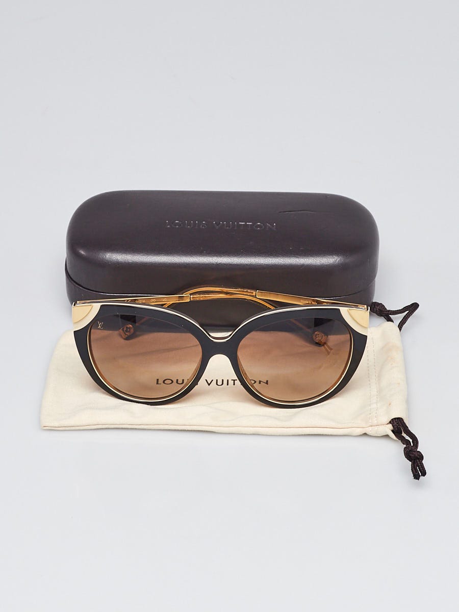 Louis Vuitton Gold/Brown Amber Z0620W Cat Eye Sunglasses Louis Vuitton