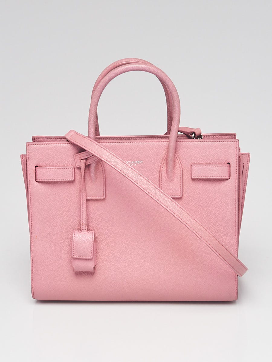 Yves Saint Laurent Pink Calfskin Leather Nano Sac de Jour Bag