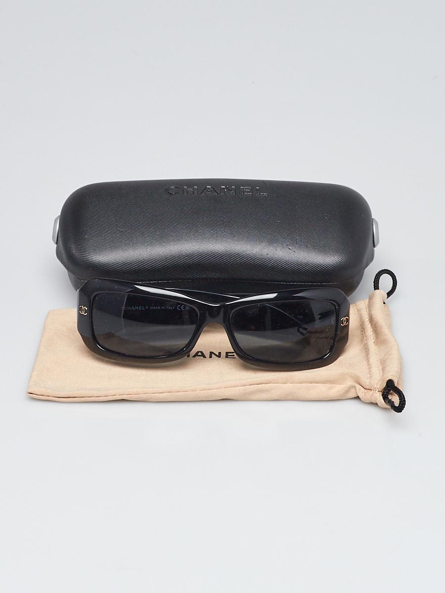 Chanel Black Quilted Frame CC Logo Sunglasses-5099 | Yoogi's Closet