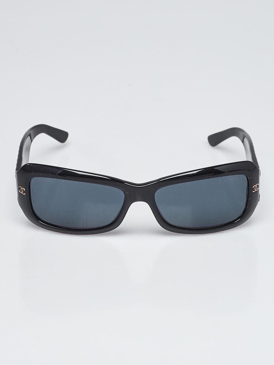 Chanel Black Quilted Frame CC Logo Sunglasses-5099 | Yoogi's Closet