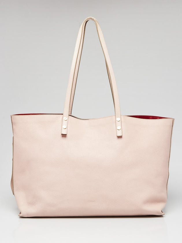 Chloe Light Pink Leather Dilan East-West Tote Bag