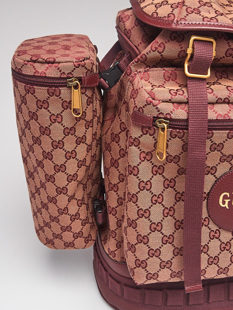 Gucci Red GG Canvas/Leather Alpina Backpack Bag | Yoogi's Closet