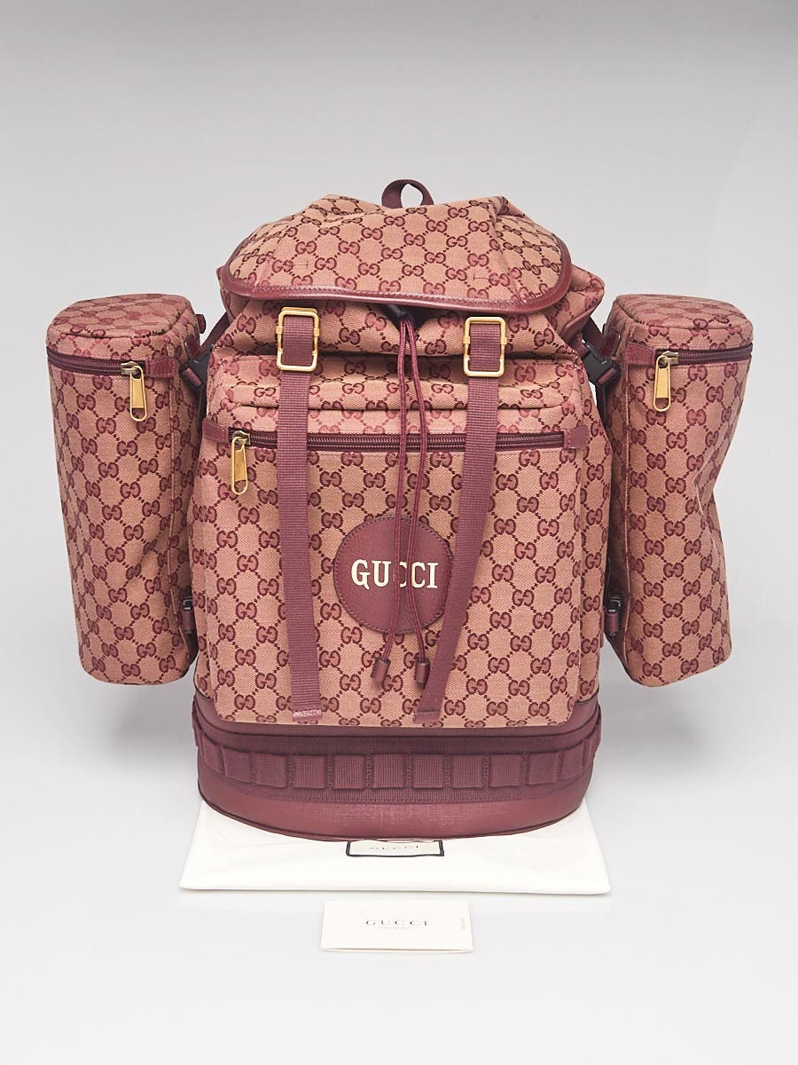 Gucci Red GG Canvas/Leather Alpina Backpack Bag | Yoogi's Closet