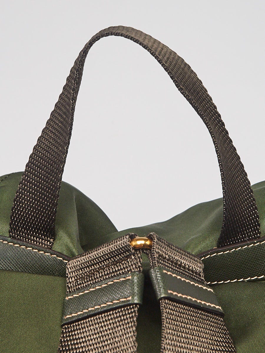 Prada Green Vela Nylon Zainetto Backpack Bag | Yoogi's Closet