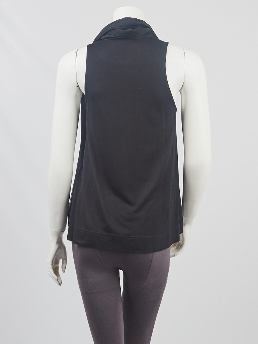 Givenchy Black Silk Blend Fabric Sleeveless Top Size XS