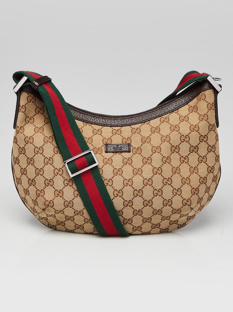 Gucci - GG Canvas Vintage Web Medium Hobo Shoulder Bag