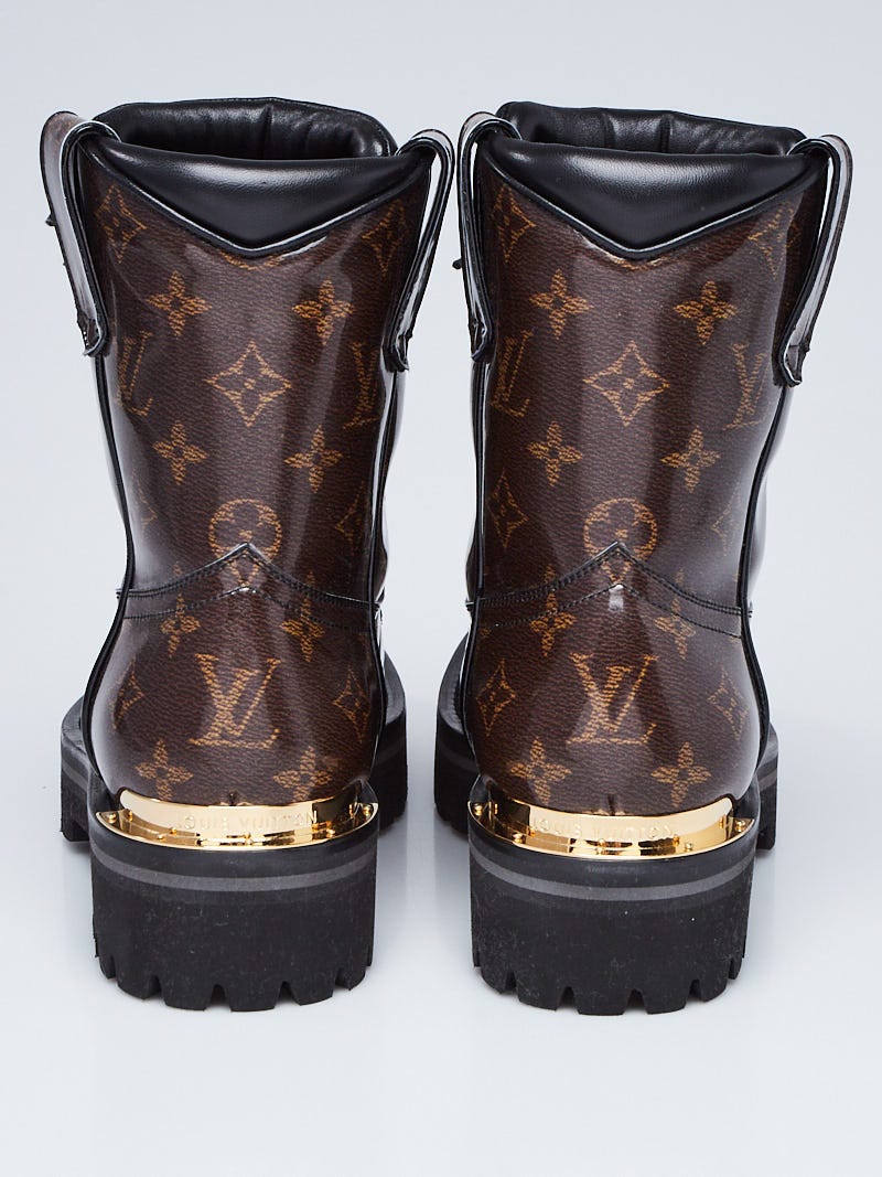 Louis Vuitton Monogram Glazed Canvas/Leather Outland Ankle Boots Mens Size  5 - Yoogi's Closet
