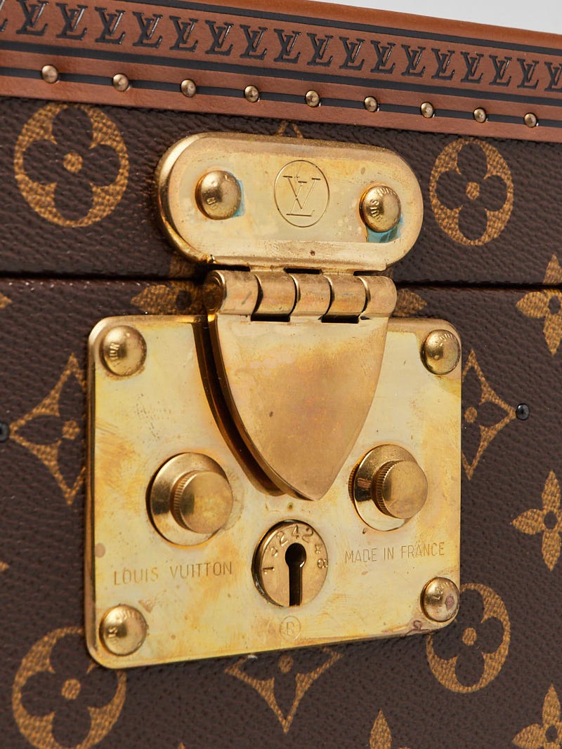 Auth Louis Vuitton Monogram Makeup Box Boite Bouteil Cosmetic Box M21822