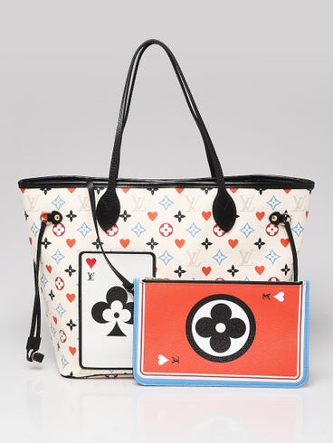 Louis Vuitton Limited Edition White Multicolor Monogram Canvas Game On Neverfull MM Bag