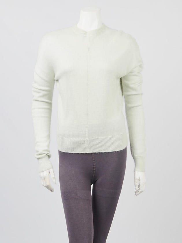 Louis Vuitton Mint Green Cashmere/Silk Dolman Sleeve Sweater Size S