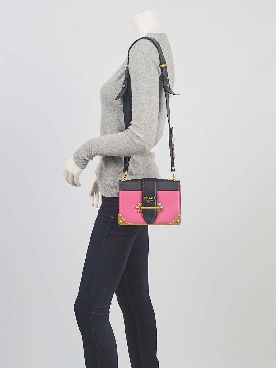 Cahier leather handbag Prada Pink in Leather - 37848582