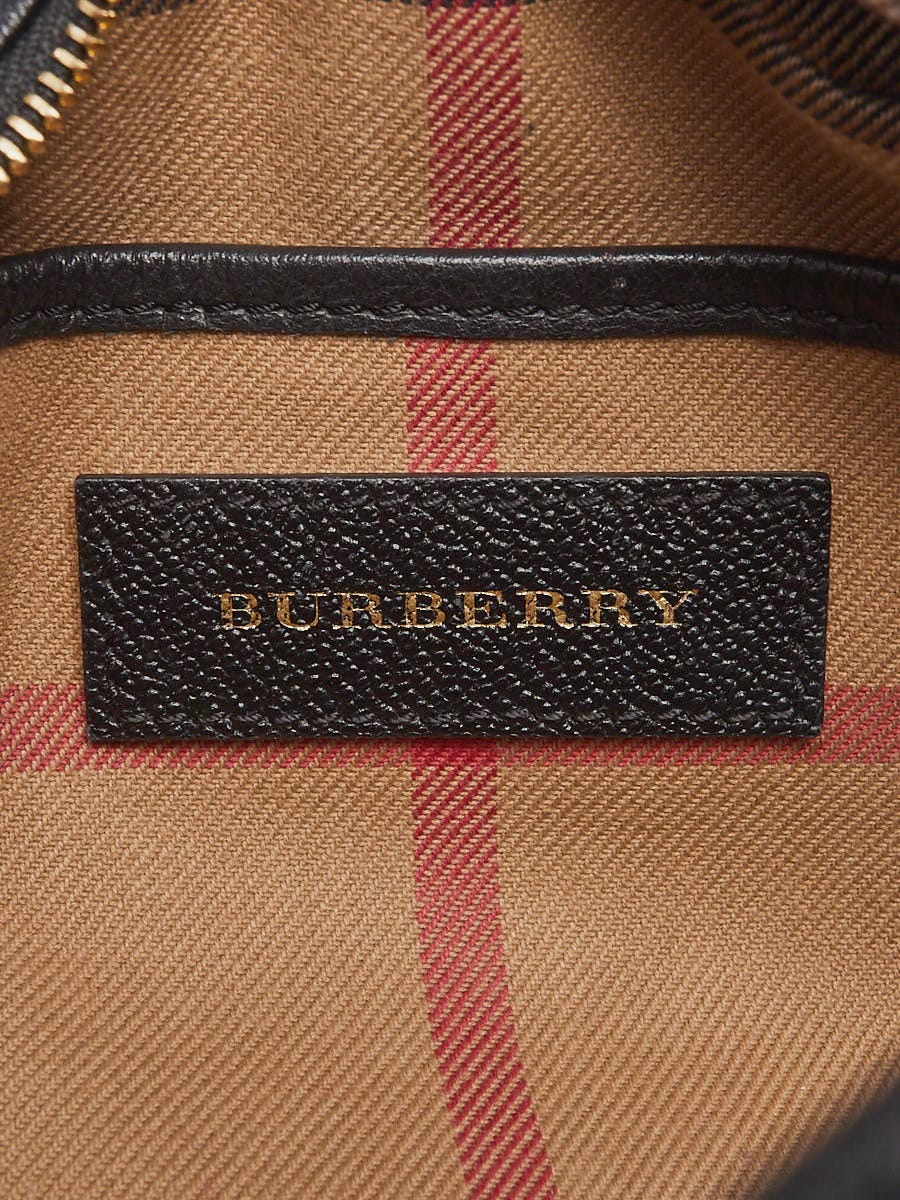 Burberry Black Grained Leather Small Buckle Crossbody Bag - Yoogi's Closet