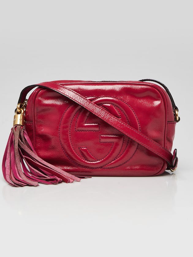 Gucci Pink Patent Leather Soho Disco Shoulder Bag