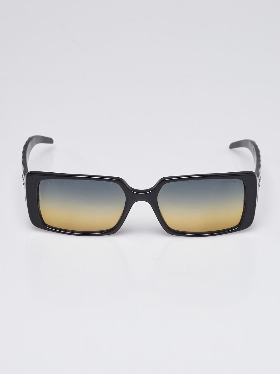Chanel Black Frame Quilted CC Logo Sunglasses- 5045 - Yoogi's Closet