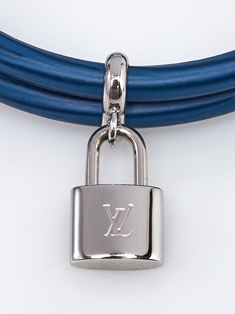 Keep it leather bracelet Louis Vuitton Blue in Leather - 37169730