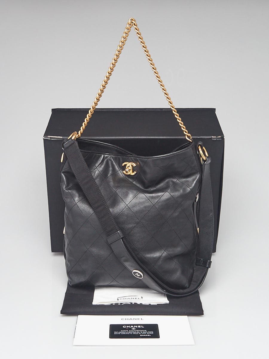 Chanel Small Button Up Hobo - Black Hobos, Handbags - CHA837542