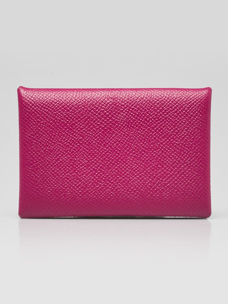 Hermes Calvi Womens Card Holders, Pink