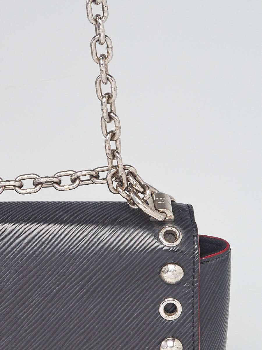 Louis Vuitton Black Epi Leather Studded Twist MM Bag - Yoogi's Closet