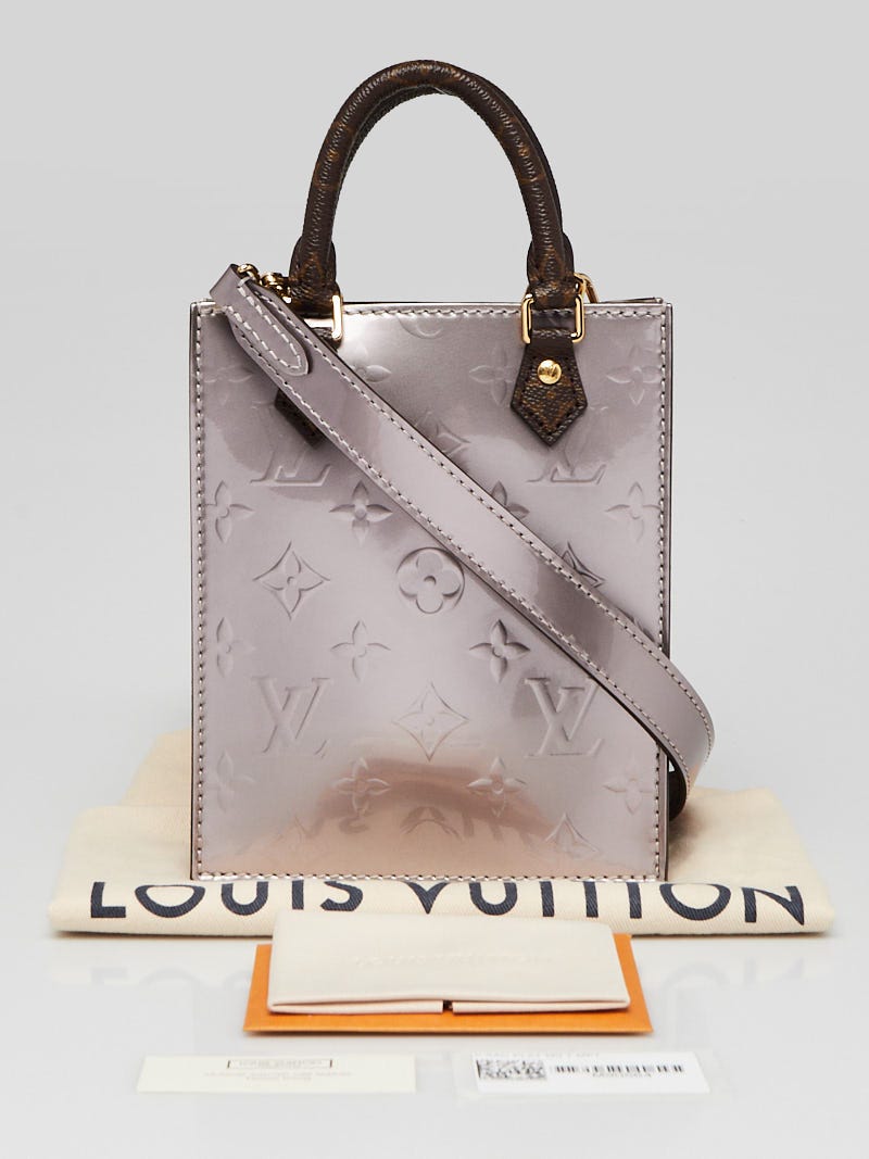 Louis Vuitton Rare Special Order Perle Monogram Vernis Sac Plat Tote 113lv32
