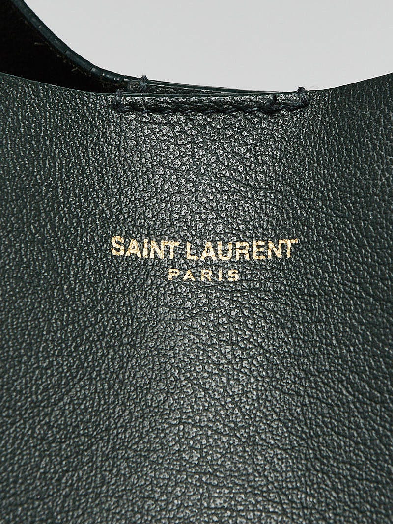 Yves Saint Laurent Dark Green Calfskin Leather Toy Shopping