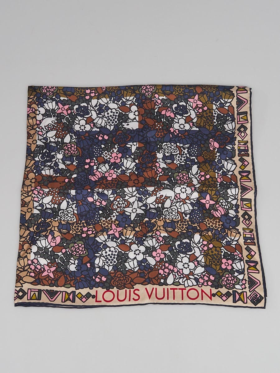 Louis Vuitton Multicolor Print Silk Square Scarf - Yoogi's Closet
