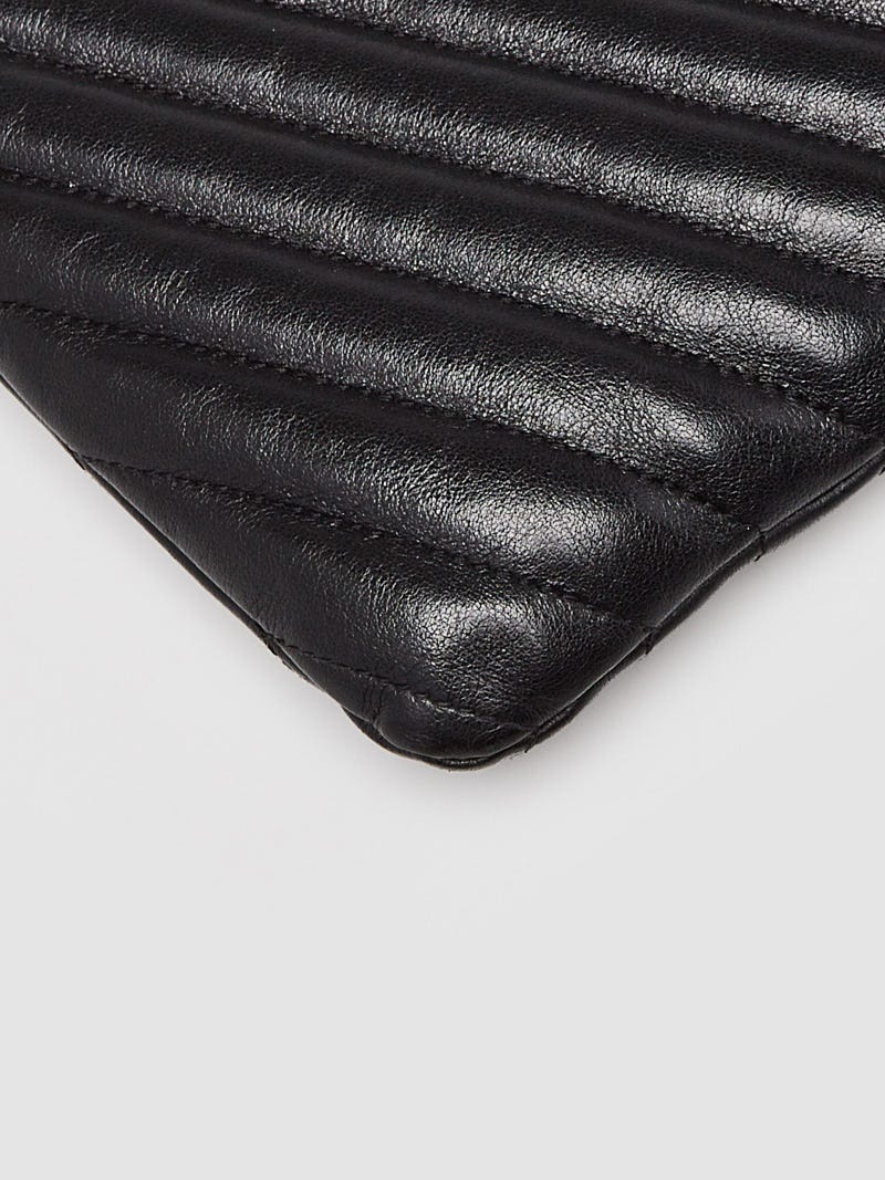 Yves Saint Laurent Black Matelasse Quilted Leather Monogram